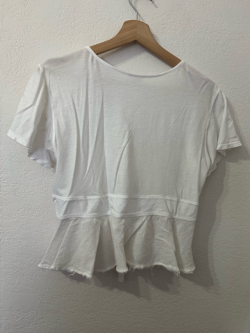 Free People We The Free Knot Me Tee Tie Front Top in White - Size S - Picture 4 of 9